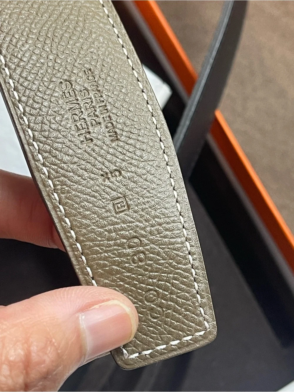 Hermes Silver Pyramid Stud Ring Buckle Belt